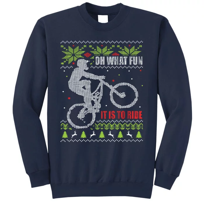 Mountain Bike Ugly Christmas Mountain Biking Sweatshirt