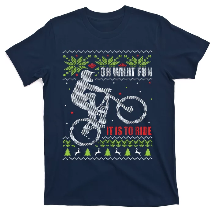 Mountain Bike Ugly Christmas Mountain Biking T-Shirt