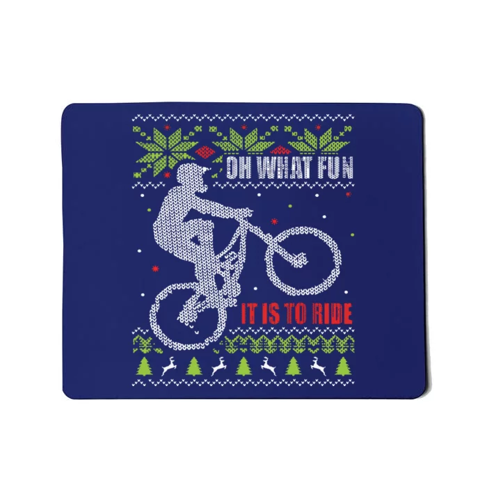 Mountain Bike Ugly Christmas Mountain Biking Mousepad