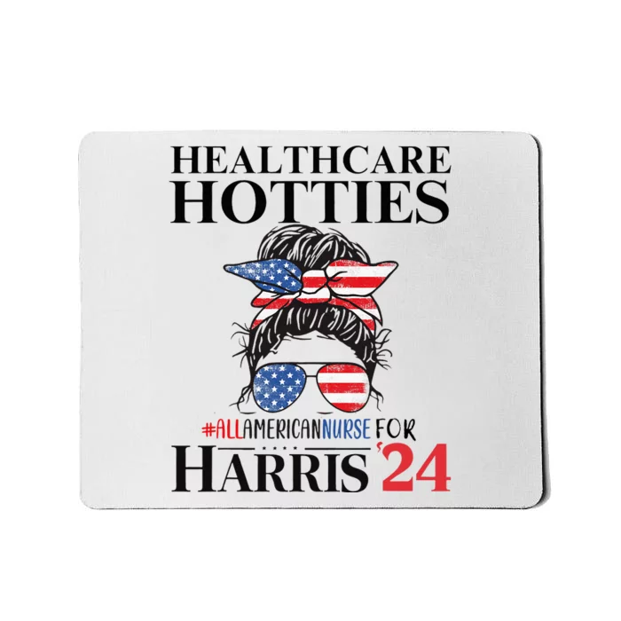 Messy Bun Usa Nurse Healthcare Hotties For Harris 24 Mousepad