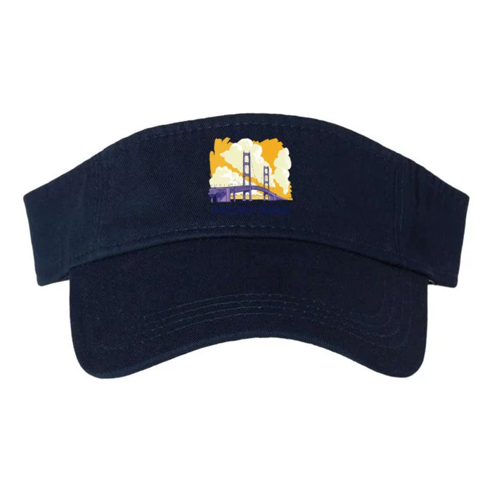 Mackinac Bridge US Travel Valucap Bio-Washed Visor