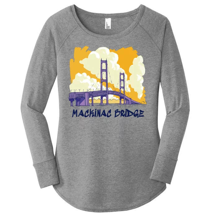 Mackinac Bridge US Travel Women's Perfect Tri Tunic Long Sleeve Shirt