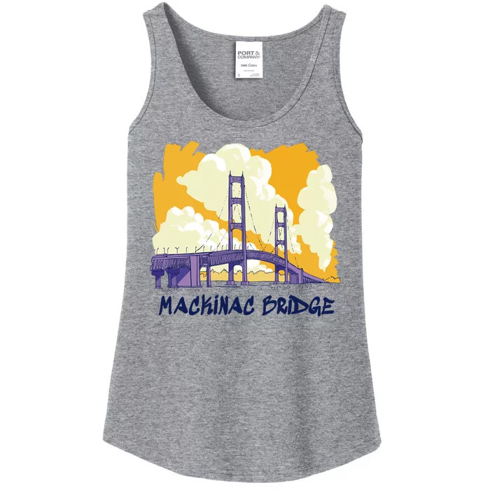 Mackinac Bridge US Travel Ladies Essential Tank