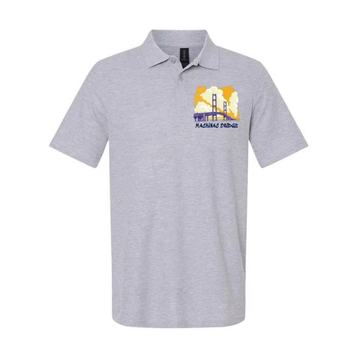 Mackinac Bridge US Travel Softstyle Adult Sport Polo