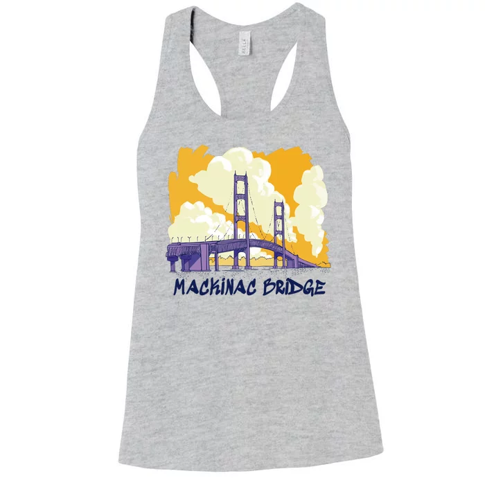 Mackinac Bridge US Travel Women's Racerback Tank