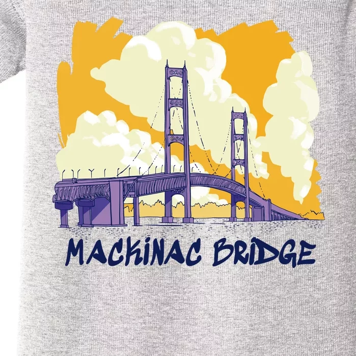 Mackinac Bridge US Travel Baby Bodysuit