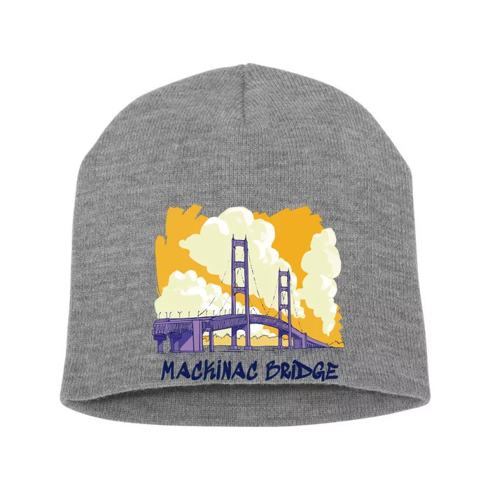 Mackinac Bridge US Travel Short Acrylic Beanie