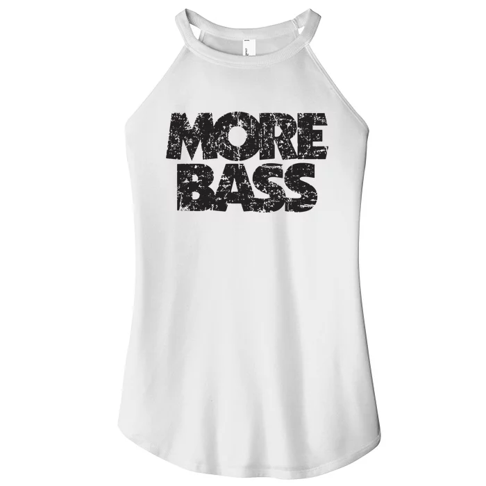 More Bass Vintage Black Bassist Bass Players Women’s Perfect Tri Rocker Tank