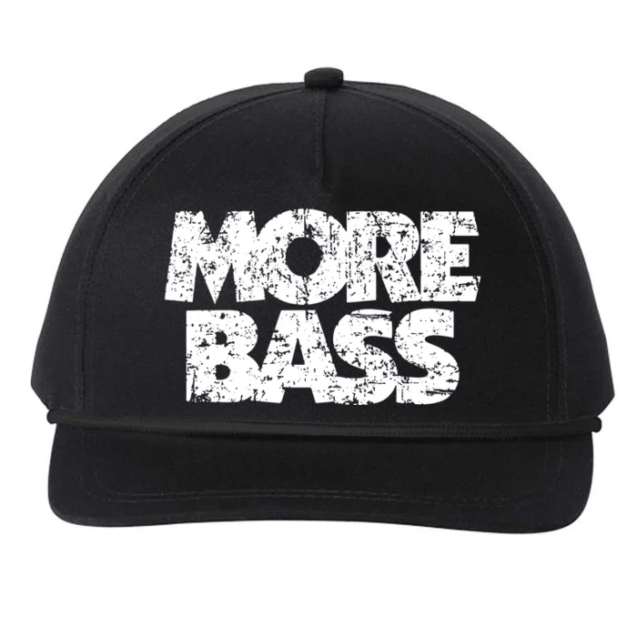 More Bass Vintage Bassist Bass Players Snapback Five-Panel Rope Hat