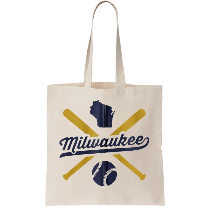 Milwaukee Baseball Vintage Wisconsin Pride Love City Tote Bag