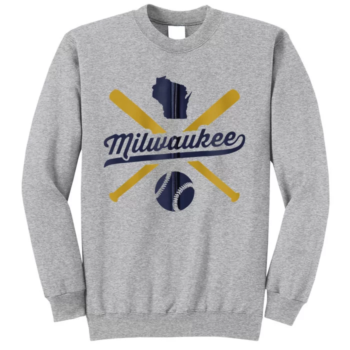 Milwaukee Baseball Vintage Wisconsin Pride Love City Tall Sweatshirt