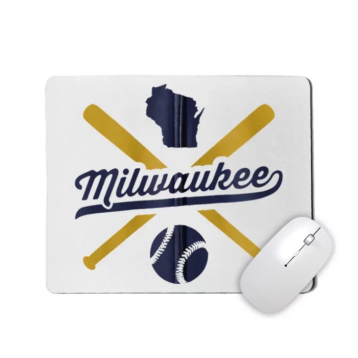 Milwaukee Baseball Vintage Wisconsin Pride Love City Mousepad