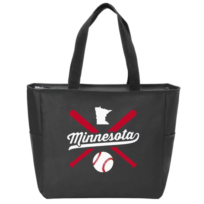 Minnesota Baseball Vintage State Pride Love City Zip Tote Bag