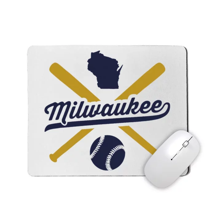 Milwaukee Baseball Vintage Wisconsin Pride Mousepad