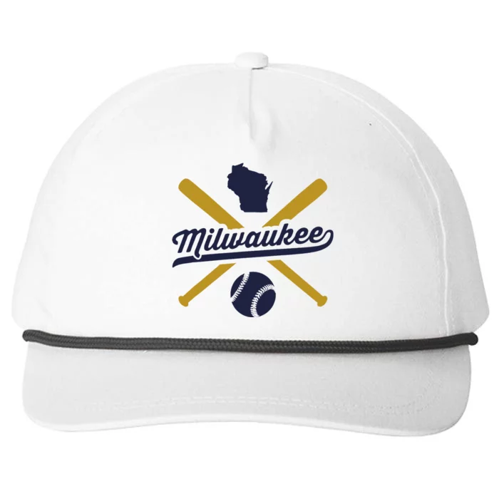 Milwaukee Baseball Vintage Wisconsin Pride Snapback Five-Panel Rope Hat