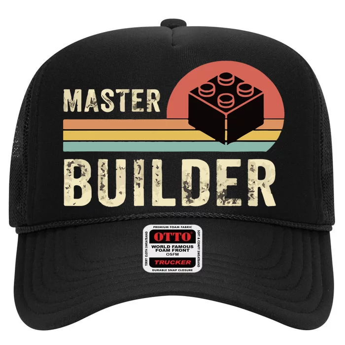 Master Builder Vintage High Crown Mesh Trucker Hat