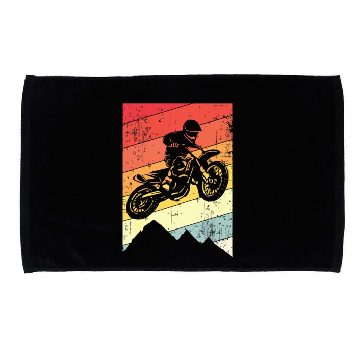 Motocross Bike Vintage Dirtbike Gift Racing Retro Dirt Bike Microfiber Hand Towel