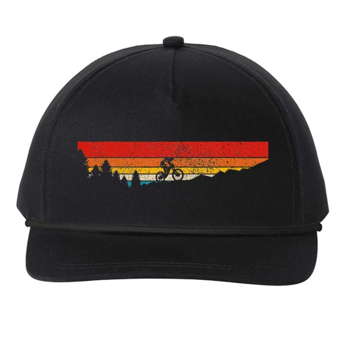 Mountain Bike Vintage Mtb Downhill Biking Cycling Biker Snapback Five-Panel Rope Hat