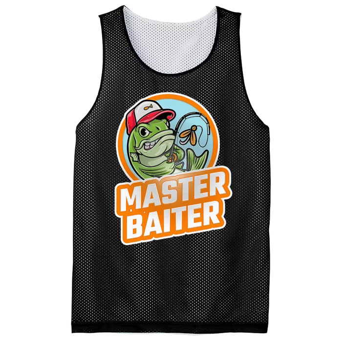 Master Baiter Vintage Bass Fishing Mesh Reversible Basketball Jersey Tank