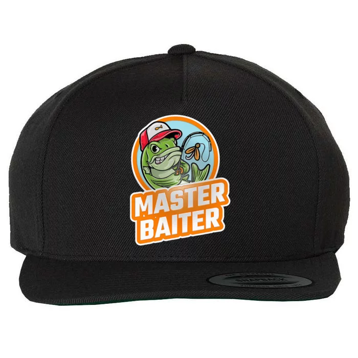 Master Baiter Vintage Bass Fishing Wool Snapback Cap