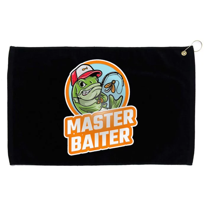 Master Baiter Vintage Bass Fishing Funny Angler Grommeted Golf Towel