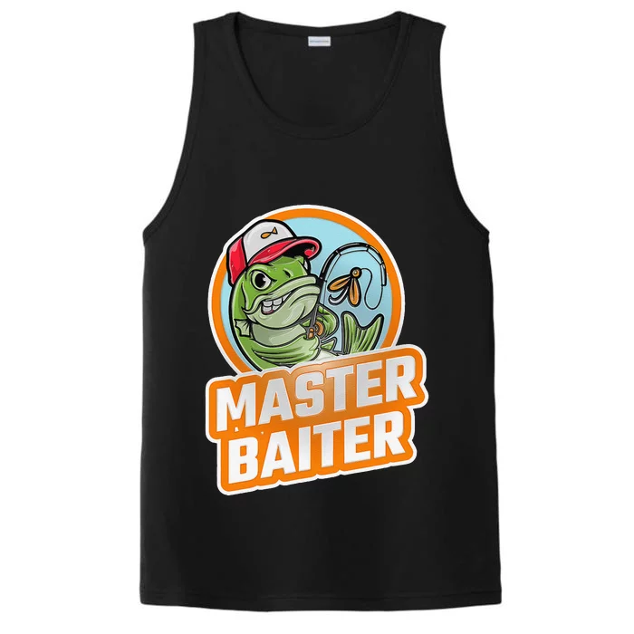 Master Baiter Vintage Bass Fishing Funny Angler Performance Tank