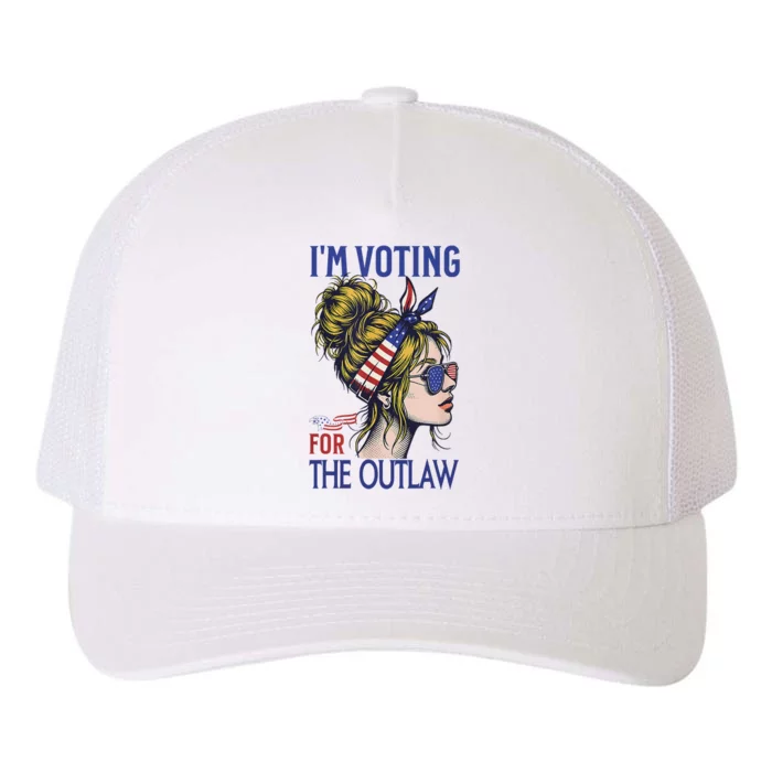 Messy Bun Voting For The Outlaw Design Yupoong Adult 5-Panel Trucker Hat