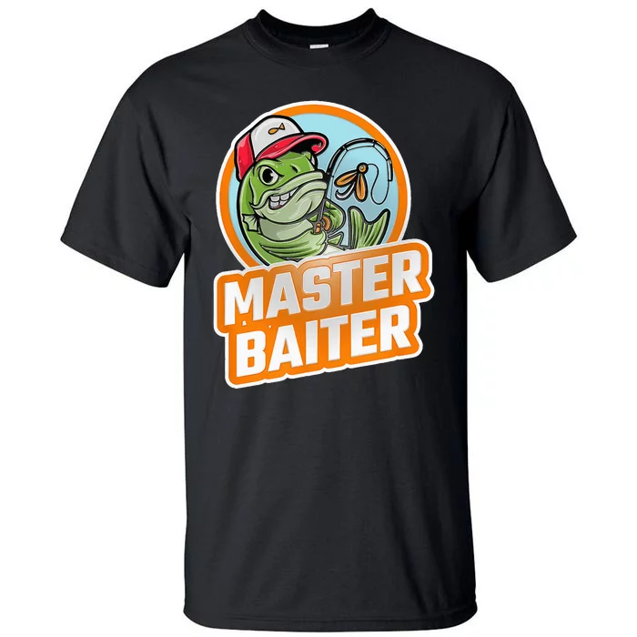 Master Baiter Vintage Bass Fishing Funny Angler Tall T-Shirt