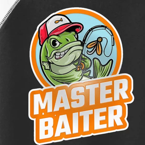 Master Baiter Vintage Bass Fishing Funny Angler Toddler Fine Jersey T-Shirt