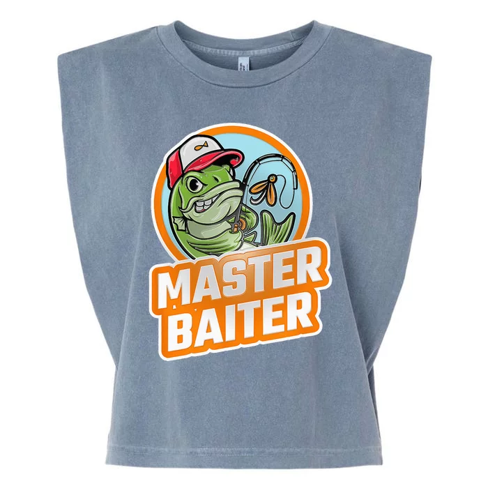 Master Baiter Vintage Bass Fishing Funny Angler Garment-Dyed Women's Muscle Tee