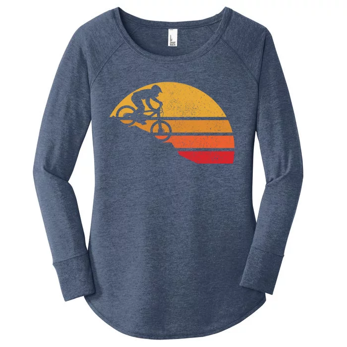 Mountain Bike Vintage Mtb Downhill Biking Cycling Biker Gift Cute Gift Women's Perfect Tri Tunic Long Sleeve Shirt