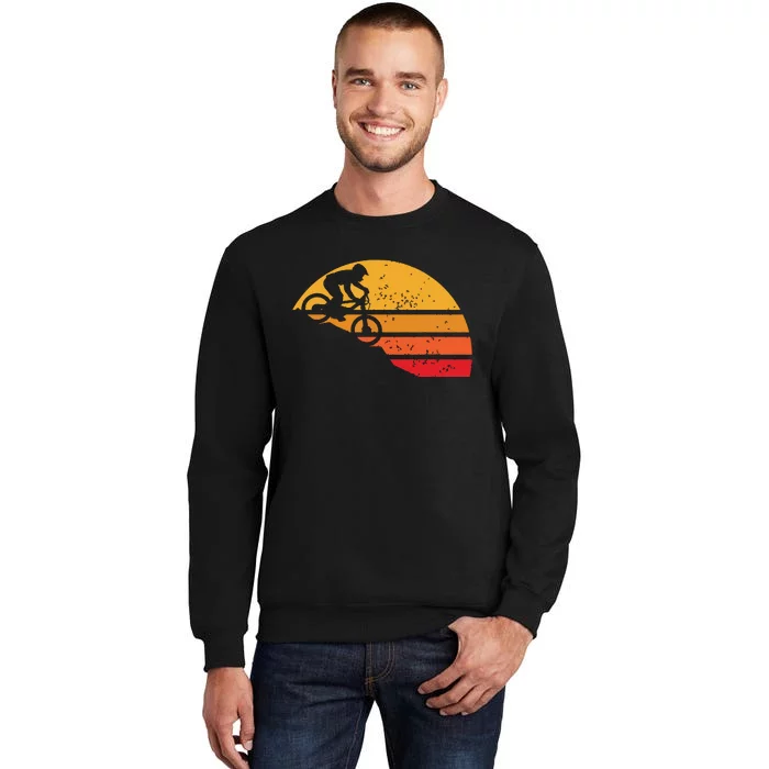 Mountain Bike Vintage MTB Downhill Biking Cycling Biker Gift Tall Sweatshirt