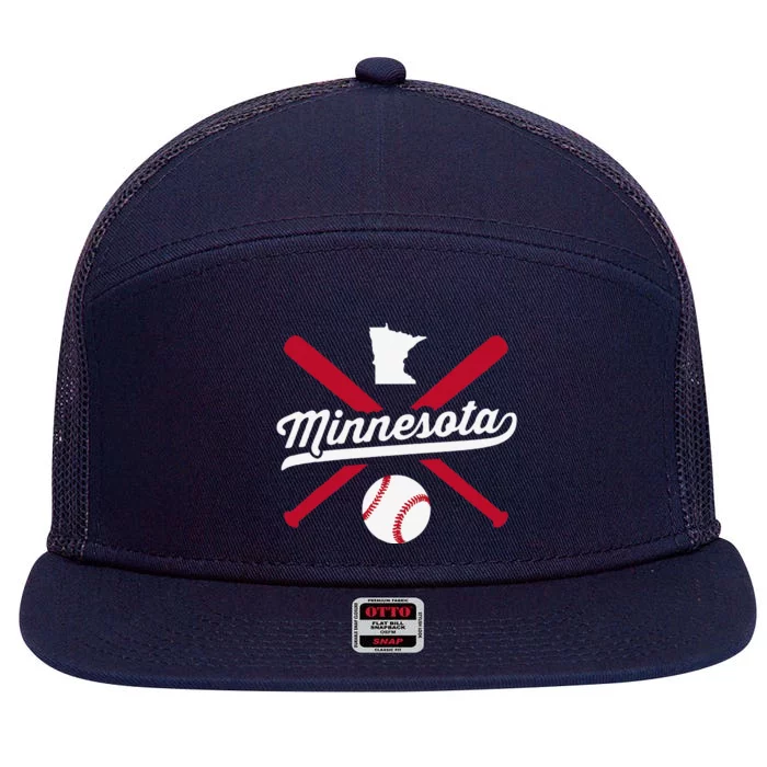 Minnesota Baseball Vintage State Pride Love City 7 Panel Mesh Trucker Snapback Hat