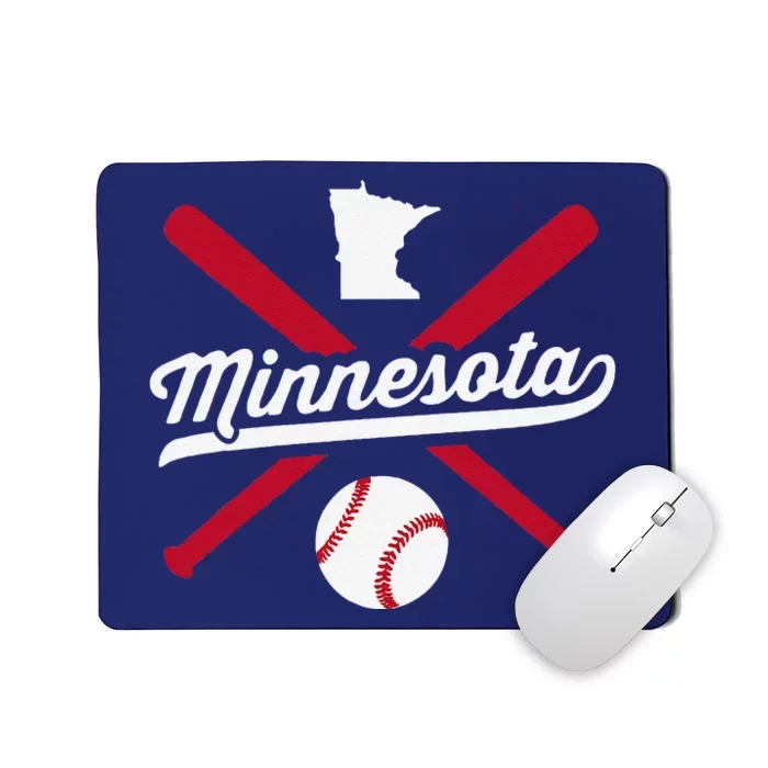 Minnesota Baseball Vintage State Pride Love City Mousepad