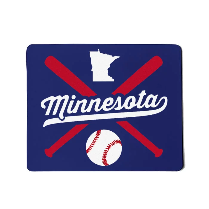 Minnesota Baseball Vintage State Pride Love City Mousepad