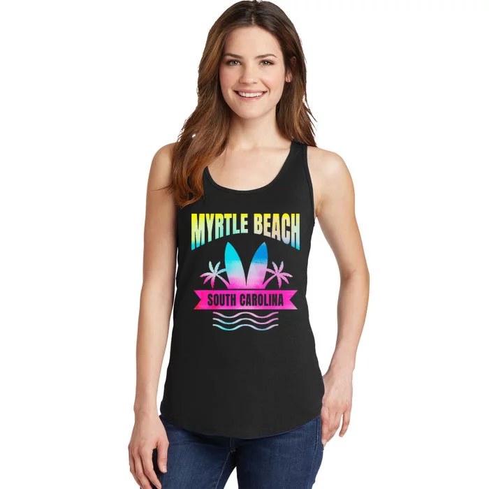 Myrtle Beach Vacation South Carolina Souvenir Ladies Essential Tank