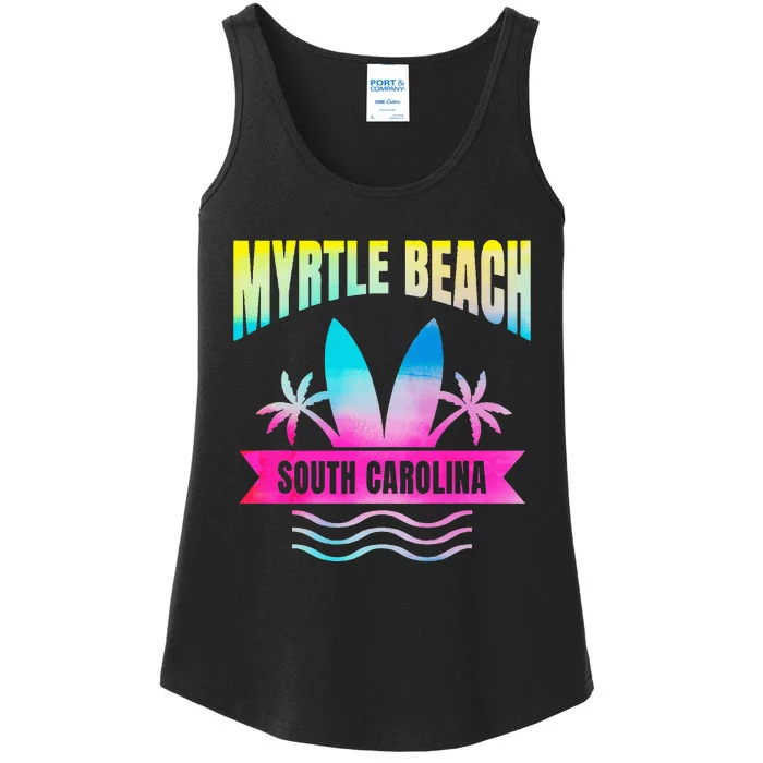 Myrtle Beach Vacation South Carolina Souvenir Ladies Essential Tank