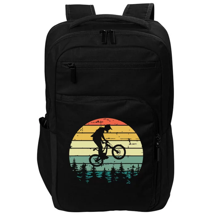 Mountain Bike Vintage Downhill Biking MTB Riding Impact Tech Backpack