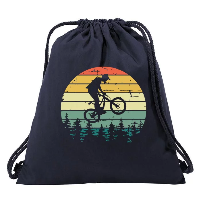 Mountain Bike Vintage Downhill Biking MTB Riding Drawstring Bag