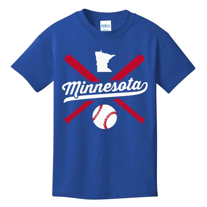 Minnesota Baseball Vintage State Pride Love City Kids T-Shirt