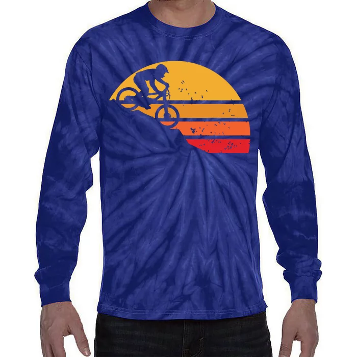 Mountain Bike Vintage MTB Downhill Biking Cycling Biker Gift Tie-Dye Long Sleeve Shirt