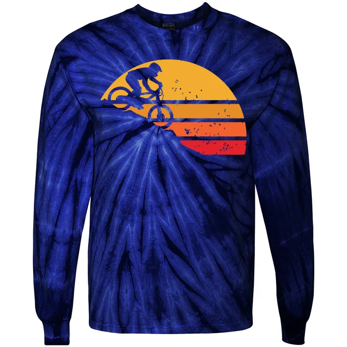 Mountain Bike Vintage MTB Downhill Biking Cycling Biker Gift Tie-Dye Long Sleeve Shirt