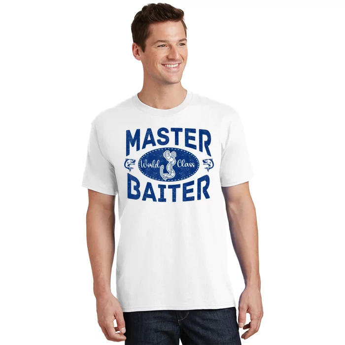 Master Baiter Vintage Bass Fishing Fisherman Men Funny T-Shirt