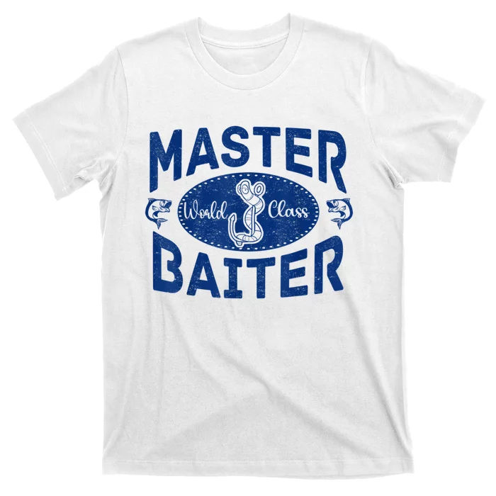 Master Baiter Vintage Bass Fishing Fisherman Men Funny T-Shirt