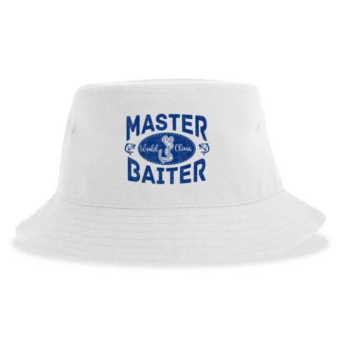 Master Baiter Vintage Bass Fishing Fisherman Men Funny Sustainable Bucket  Hat
