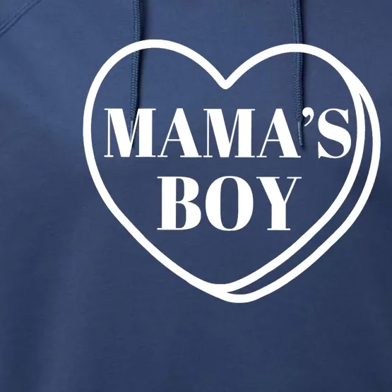 Mamas Boy Valentines Day Performance Fleece Hoodie