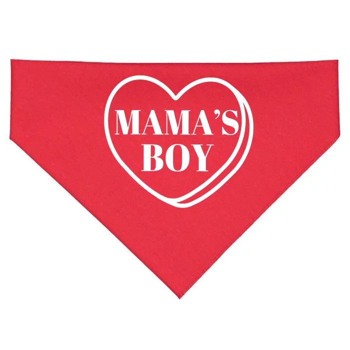 Mamas Boy Valentines Day USA-Made Doggie Bandana