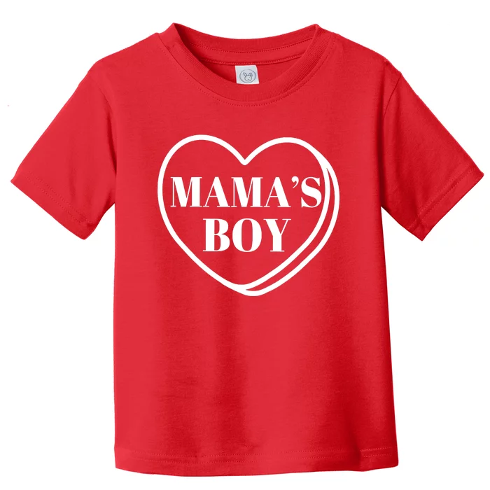 Mamas Boy Valentines Day Toddler T-Shirt