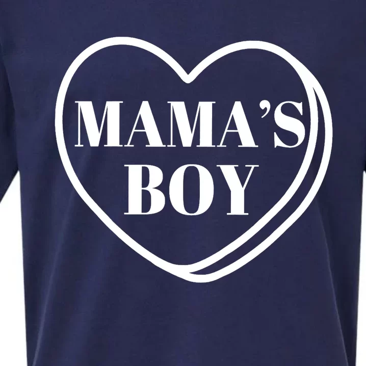 Mamas Boy Valentines Day Sueded Cloud Jersey T-Shirt