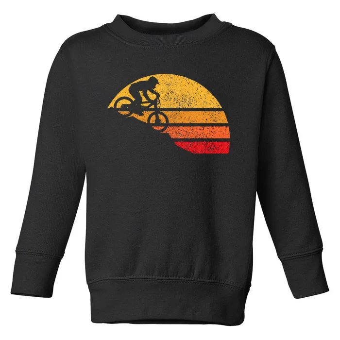 Mountain Bike Vintage MTB Downhill Biking Cycling Biker Gift Toddler Sweatshirt